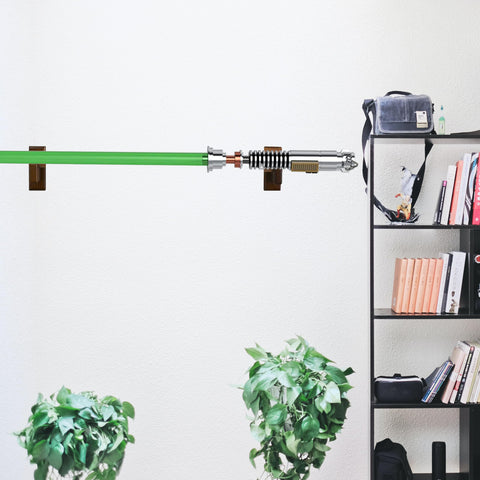 WANLIAN Lightsaber Wall Mount Wooden Display Lightsaber Holder Horizontal Display On Wall