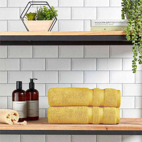 Christy Chroma Bath Sheet Set | Set of 4 | 2 Hand Towels 2 Bath Sheets | Highly Absorbent Heavyweight 675GSM | Bold and Bright