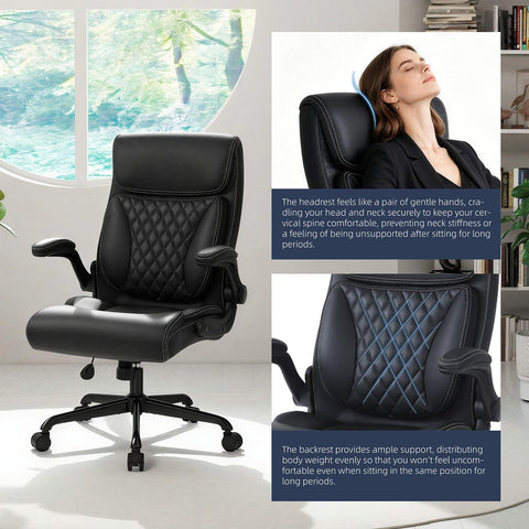 Ermnois Ergonomic Office Chair Desk Chair Executive For Home Comfy 150KG