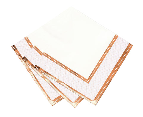 Talking Tables Party Porcelain Rose Gold Napkin. 33Cm
