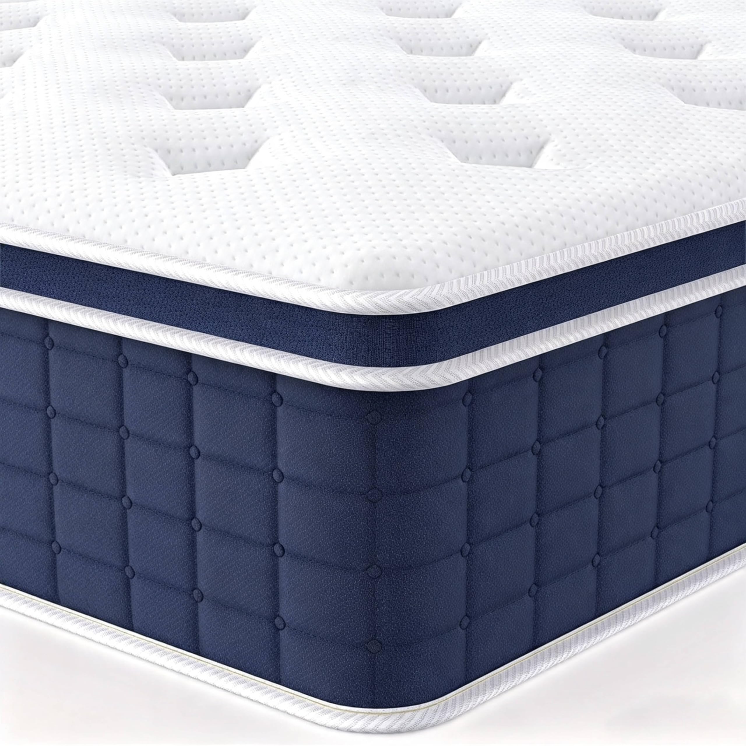 EDIMENS Double Mattress 4FT 6(135x190cm) - 25cm Medium Firm Hybrid with Memory Foam & Open Coil | Orthopaedic Back Support & Pressure Relief