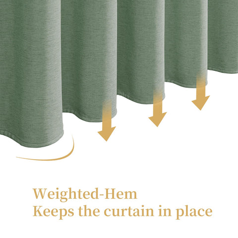 Shower Curtain, Heavy-Duty Linen-Texture Fabric Shower Curtain, Extra Soft Double-layer waterproof Shower Curtains With Smart Function Stainless