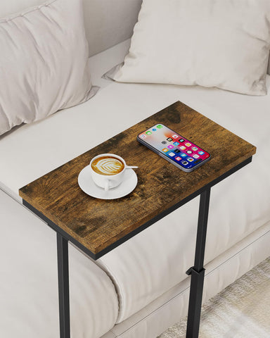 TUTOTAK End Table, Side Table, Tall Couch Table, Sofa Table, Living Room, Bed Room, Brown TB01BB083EU