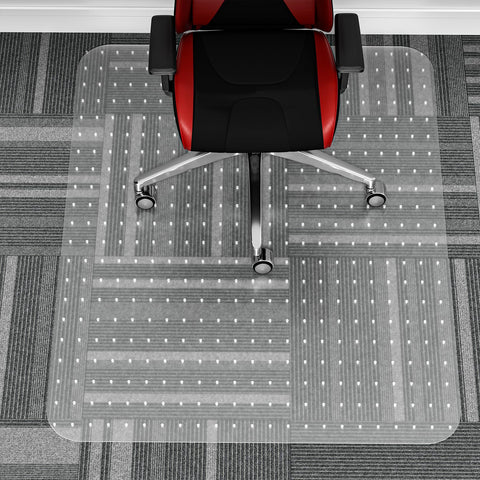 WASJOYE Office Chair Mat for Carpet, 75x120cm Desk Chair Mat for Carpet Floors, Clear 2.2mm Thick Rolling Chair Mats with Non-Slip Studded for Low