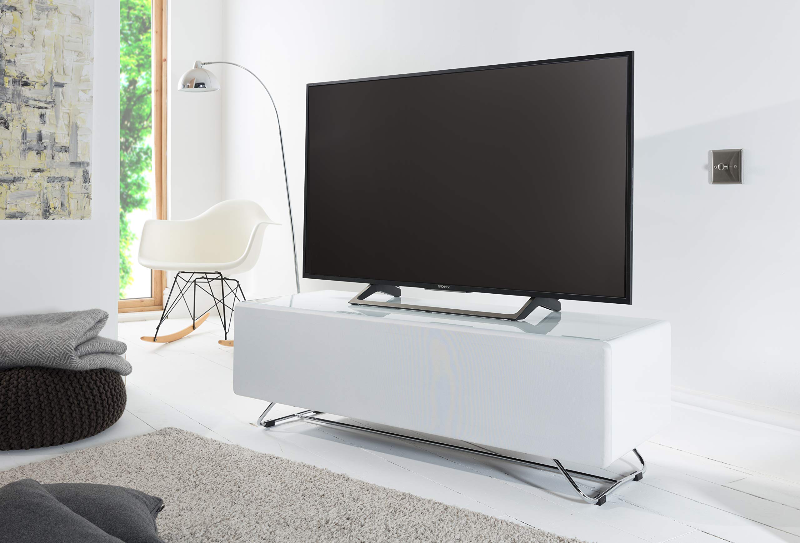 Alphason Chromium Concept TV Cabinet - Black