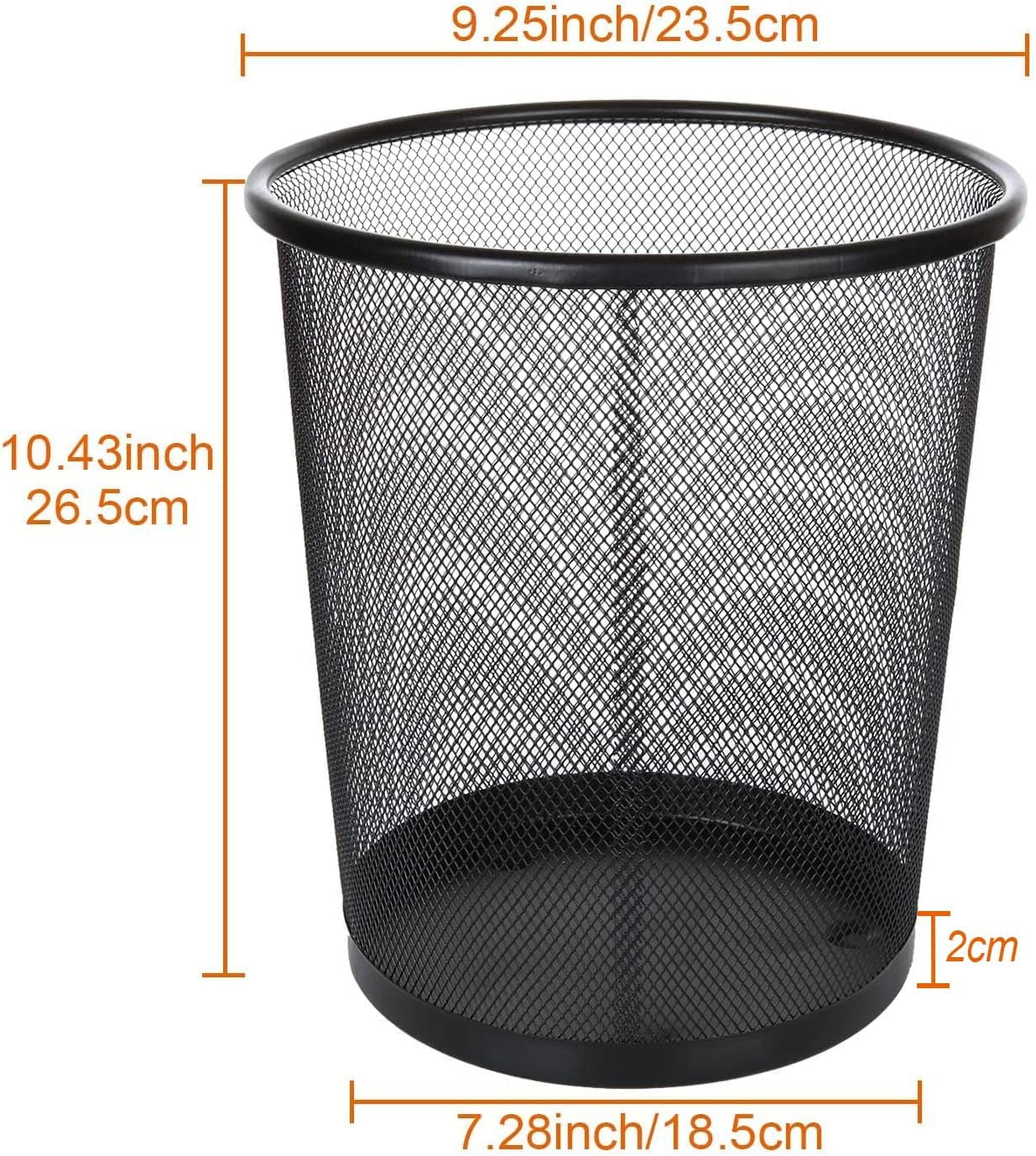 FWEEK 4 Pack Mesh Waste Paper Bin 12 Litres Metal Waste Basket Small Trash Can Rubbish Bin for Bedrooms Bathrooms Office Home Kitchens Supplies