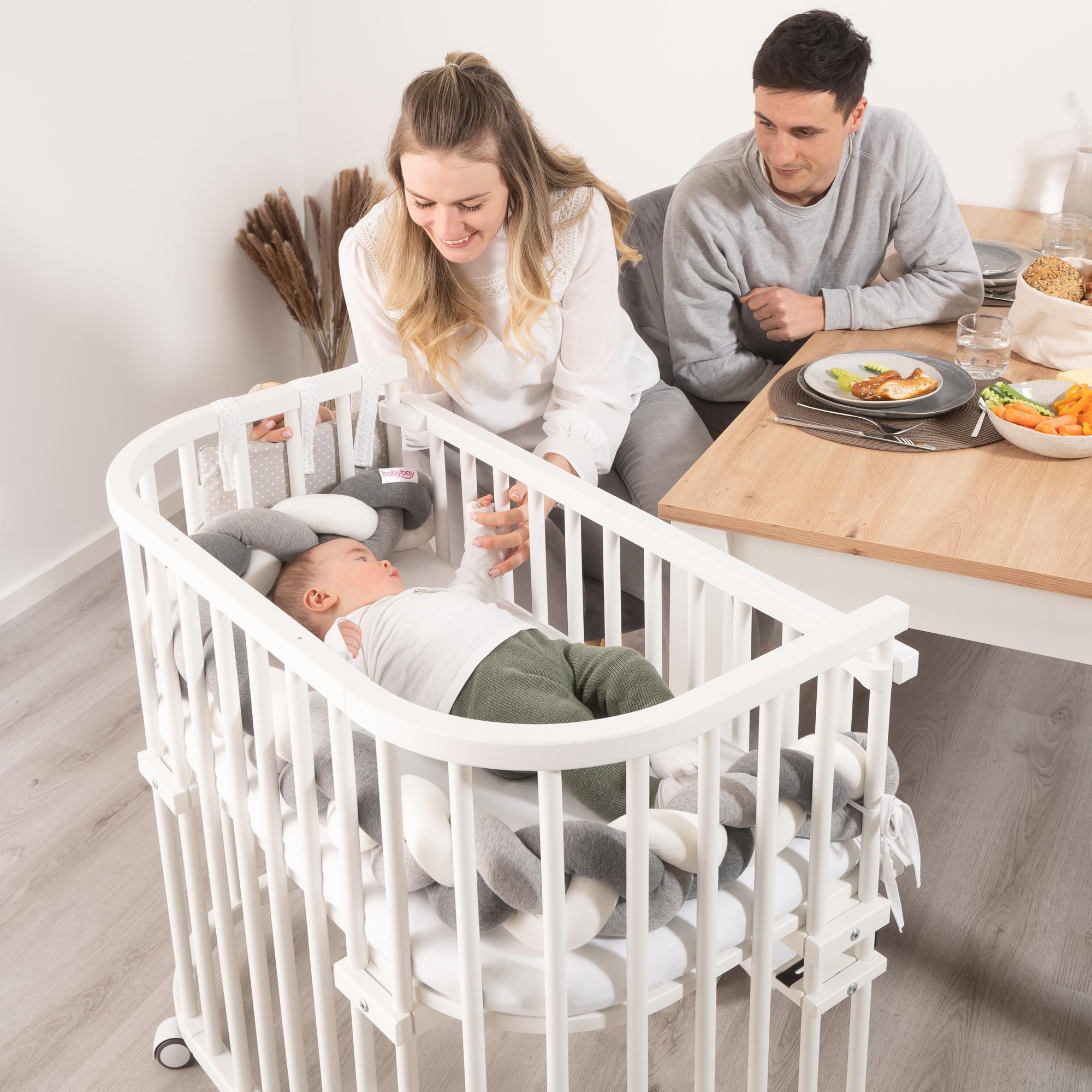 babybay roll kit suitable for all models suitable for parquet 4 pieces, white