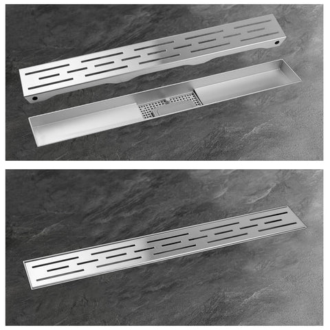 iYueMps Linear Shower Drain 600mm Stainless Steel Invisible Floor Drain