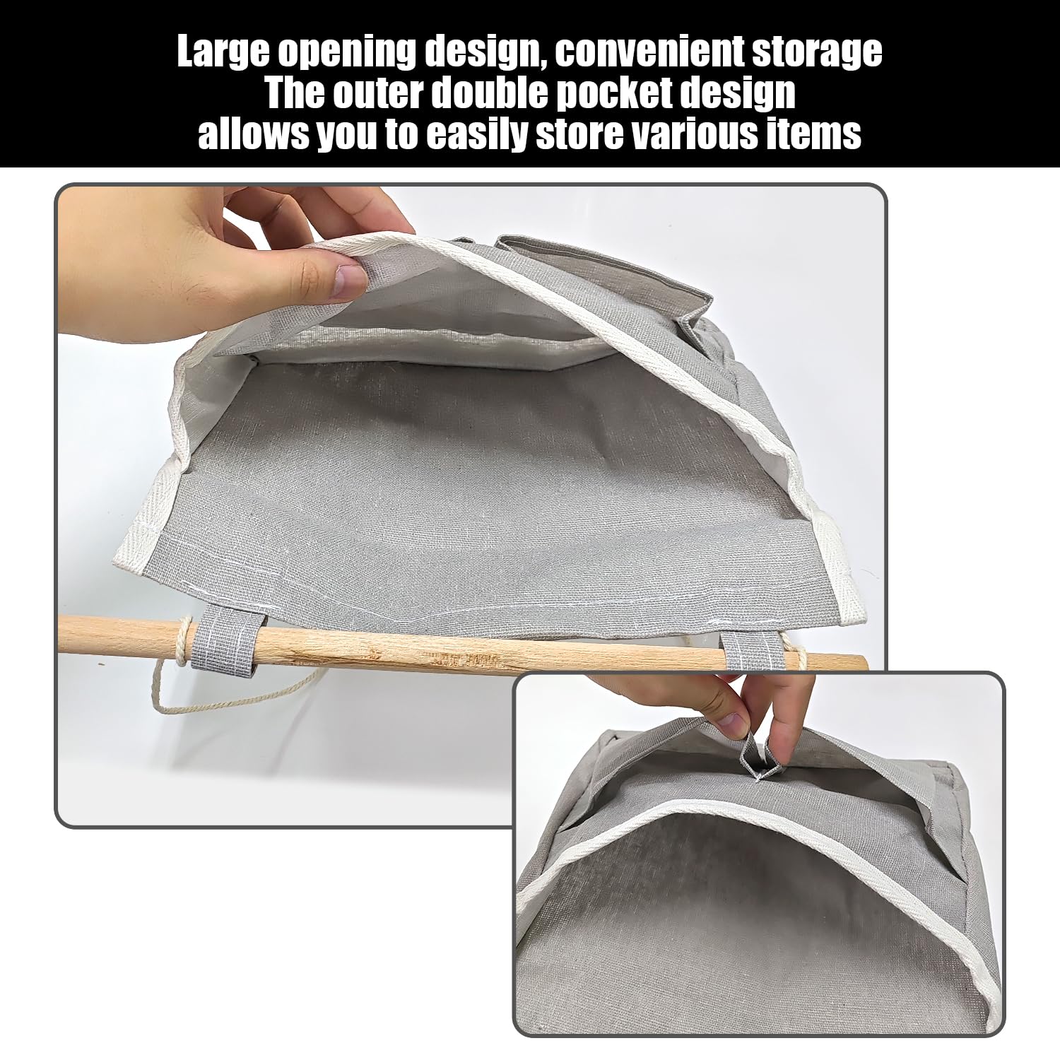 OODJVN 3 Storage Bags With Hooks, Hanging Storage Bags, Porch Storage Bags, And Home Decoration Bags.