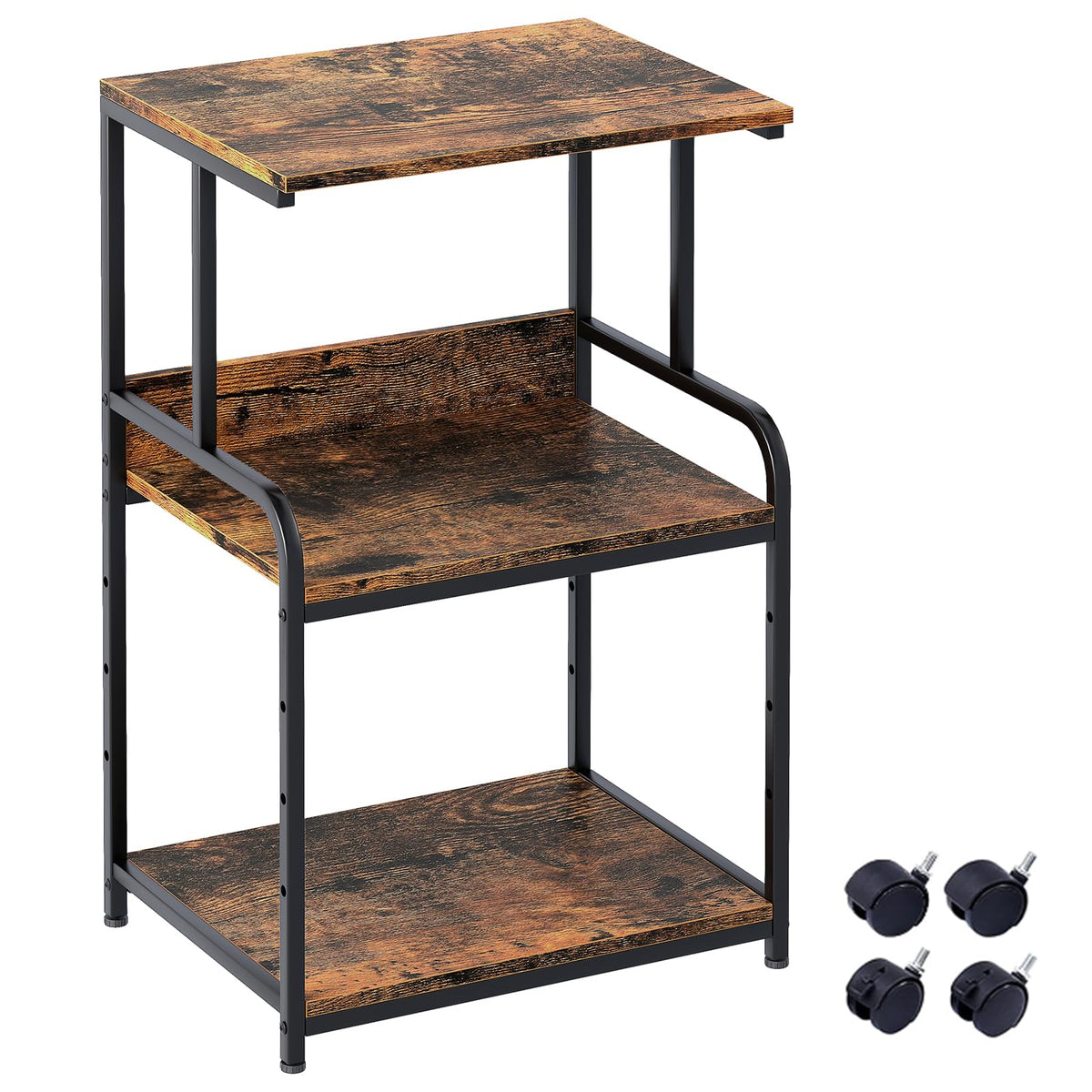 Garden 4 you Printer Stand Table with Storage,3d Printer Shelf,3-Tier Printer Organizer With Shelf and Wheels