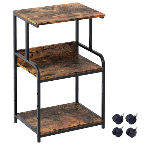 Garden 4 you Printer Stand Table with Storage,3d Printer Shelf,3-Tier Printer Organizer With Shelf and Wheels