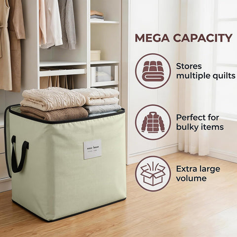 Large Packing Bag Beige 150 L Heavy Duty Moving Boxes