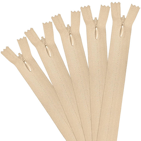 5Pcs Invisible Zip, 40cm/16 Inch Zip Nylon Zips for Sewing Concealed Invisible Zipper for Tailor Sewing Accessories Pillows Cushions Skirts Pants