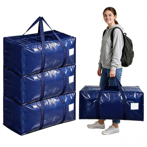 Dntorx Heavy Duty Moving Bags, 4 Pack 90L Storage Bags Dorm Moving Boxes
