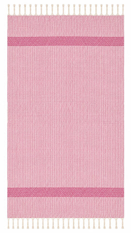 Babila Turkish Hammam Peshtemal Towel | Lightweight & Quick-Drying & Absorbent | Turkish Travel, Spa & Beach Towel | Soft, Compact & Versatile | Pink