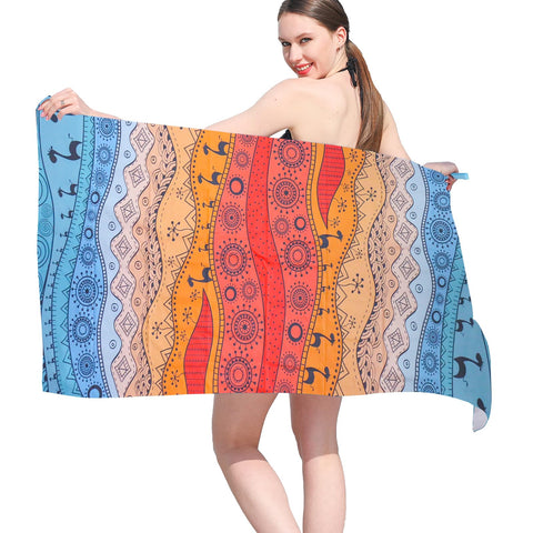 Vorvowry Microfibre Beach Towels for Adults Women Men Extra Large Lightweight Quick Dry Sand Free Travel Towel Double Sided Printing for Swim Sports