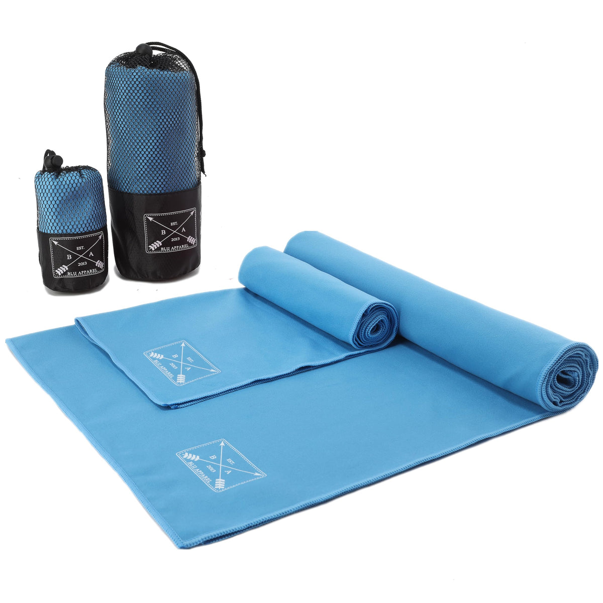 Blu Apparel Mircrofibre Towel (Sky Blue, Hand Towel)