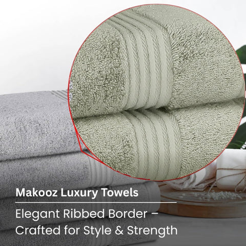 Makooz Luxurious Bamboo Face Flannels Pack of 6-700 GSM Thick Bamboo Face Cloth Towel Set- Silky Soft, Absorbent