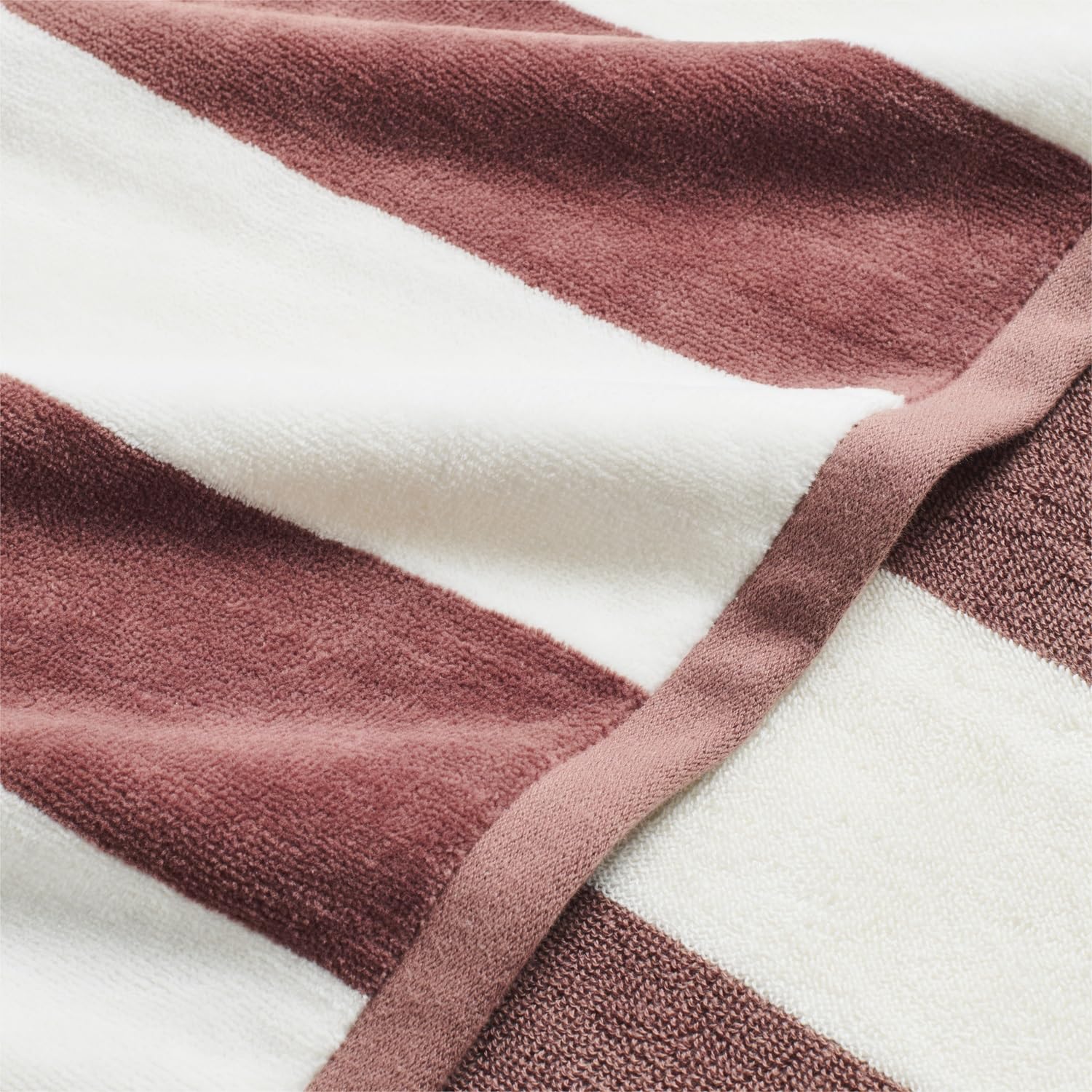 Christy Cabana Stripe Beach Towel | Extra Large | Sand Free | 100% Cotton | Luxury Super Soft Velour Front | Quick Dry Towelling Rear