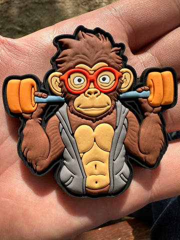 Pandiui23 PVC Monkey Patch For Tactical Backpack, Crossfit Patches For Military Backpacks, Gym Accessory Designed For Backpacks And Vest (Jumpsuit)