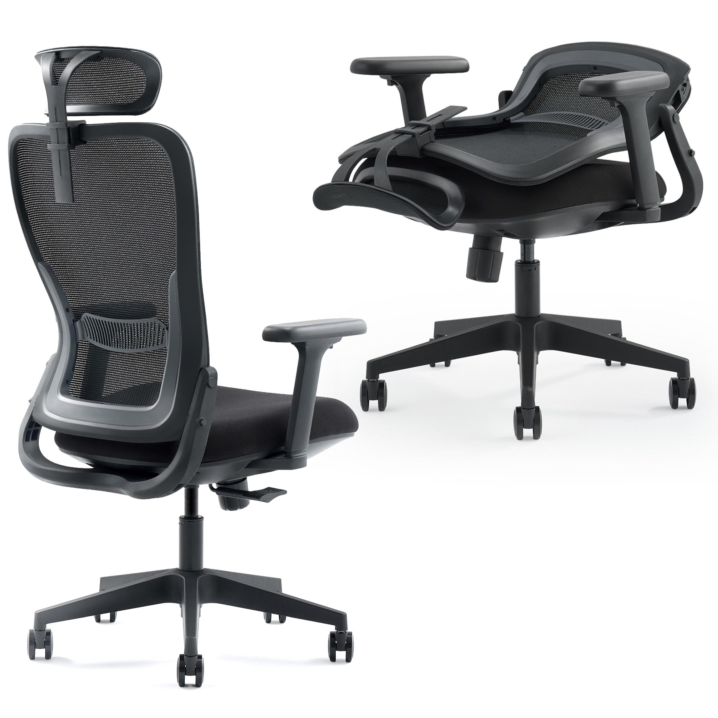 Tervo Model Y | Folding Office Chair for Small Spaces | Gaming Chair for Adults & Kids | Ergonomic Mesh Computer Chair
