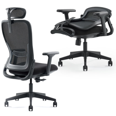 Tervo Model Y | Folding Office Chair for Small Spaces | Gaming Chair for Adults & Kids | Ergonomic Mesh Computer Chair