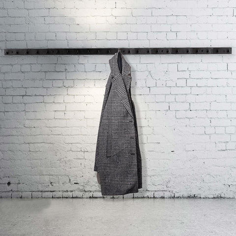 Brute Strength – Stainless Steel wall Coat Rack – Black – 23 Hooks · 158 cm
