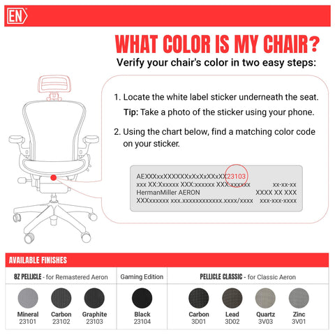 Original Headrest for the Herman Miller Classic Aeron Chair - H3 Calssic Zinc