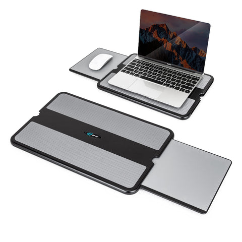 EHO Laptop Lap Pad - Laptop Stand Pad w Retractable Mouse Pad Tray, Anti-Slip Heat Shield Tablet Notebook Computer Stand Table w/Sturdy Stable Cooler