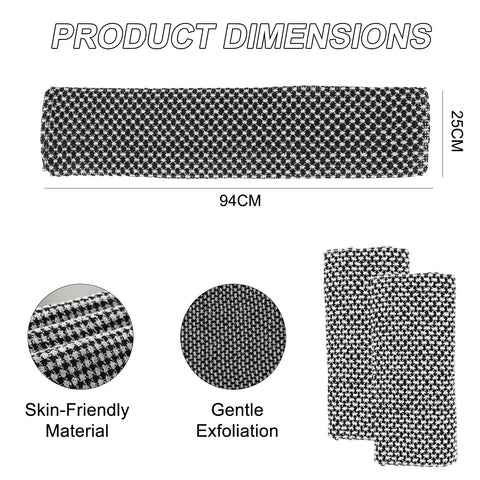 CMANLNYK 2Pcs Japanese Exfoliating Shower Towel - Deep Exfoliating Back Scrub Gentle on Sensitive Skin, 3D Weaving Technique Shower Towel