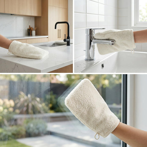 Perefly Washcloth Small Towels Set - 15 X 21 CM Hand Towels for Bathroom & Gym - Soft & Absorbent - Fast Drying Wash Cloths 10 Pack (Ivory)