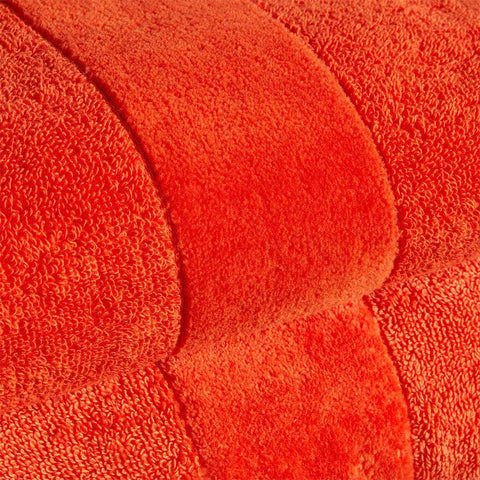 Christy Prism Bath Towel Set | 2 pieces | Vibrant Colours | 100% Turkish Cotton | Super Soft and Fluffy | Quick Dry | Orangeade Orange
