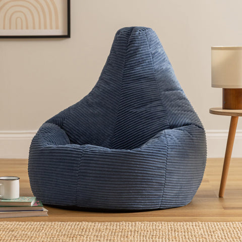 icon Dalton Cord Bean Bag with Filling Included, Blue