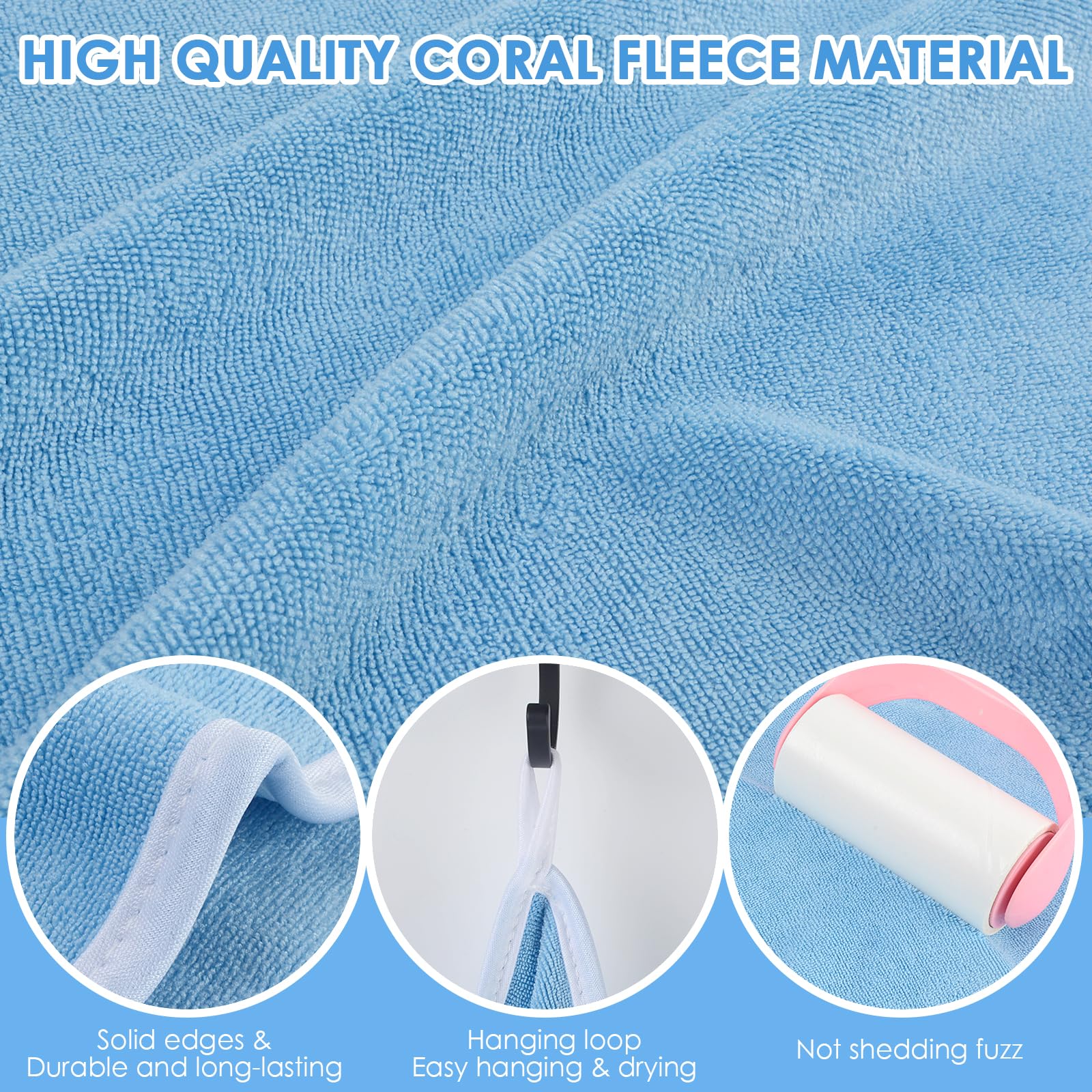 VIVOTE Microfiber Hand Towels with Hanging Loop Hand Towel for Bathroom