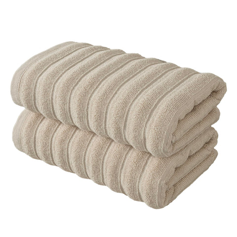 BERIBO Cloud Turkish Towel Set 100% Cotton 620gsm (Sandstone, 2 Hand Towels)