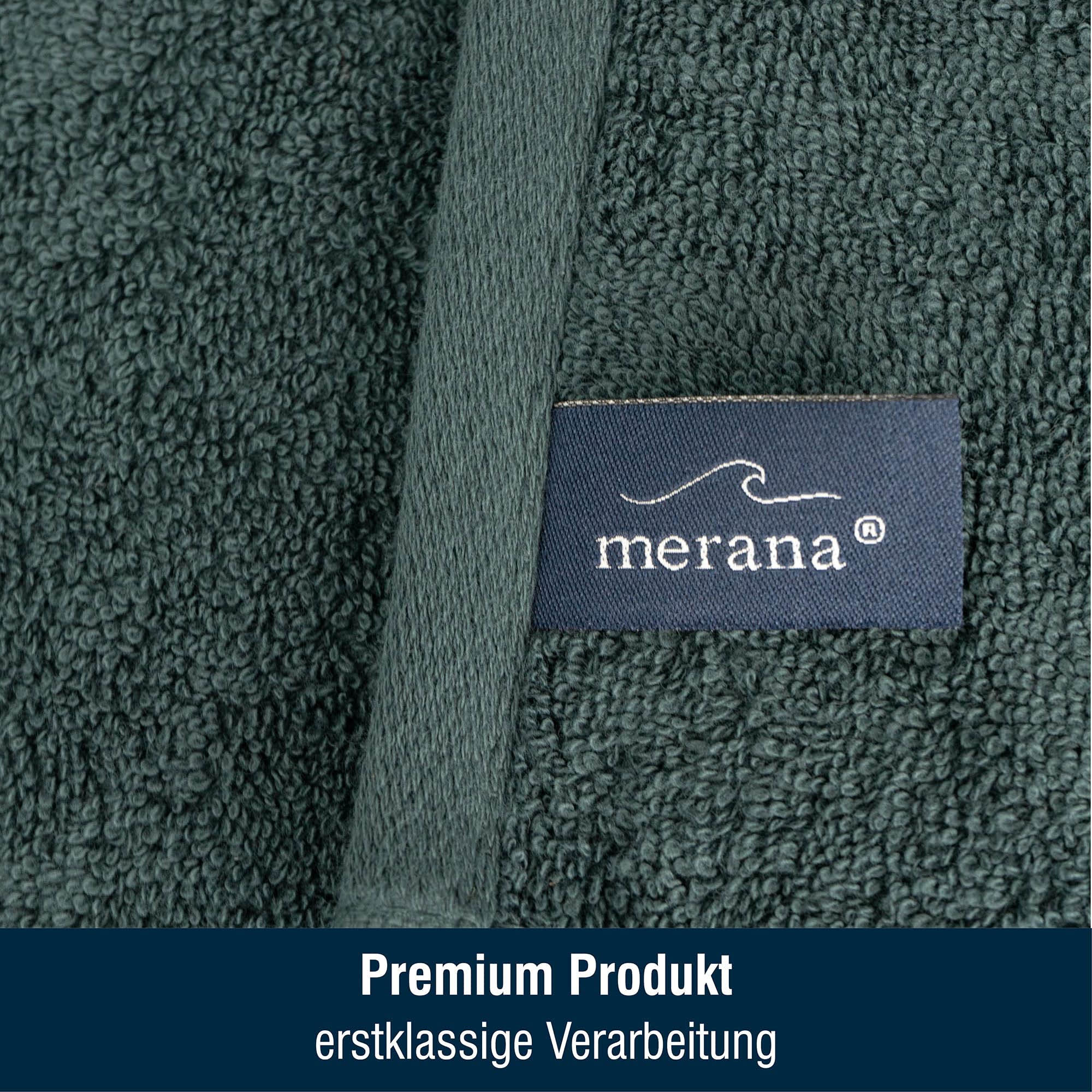 Merana Rome Washcloth Set Absorbent Soft and Lint- Terry Wash Mitts in Luxury Quality Heavy Organic Cotton 590 GSM