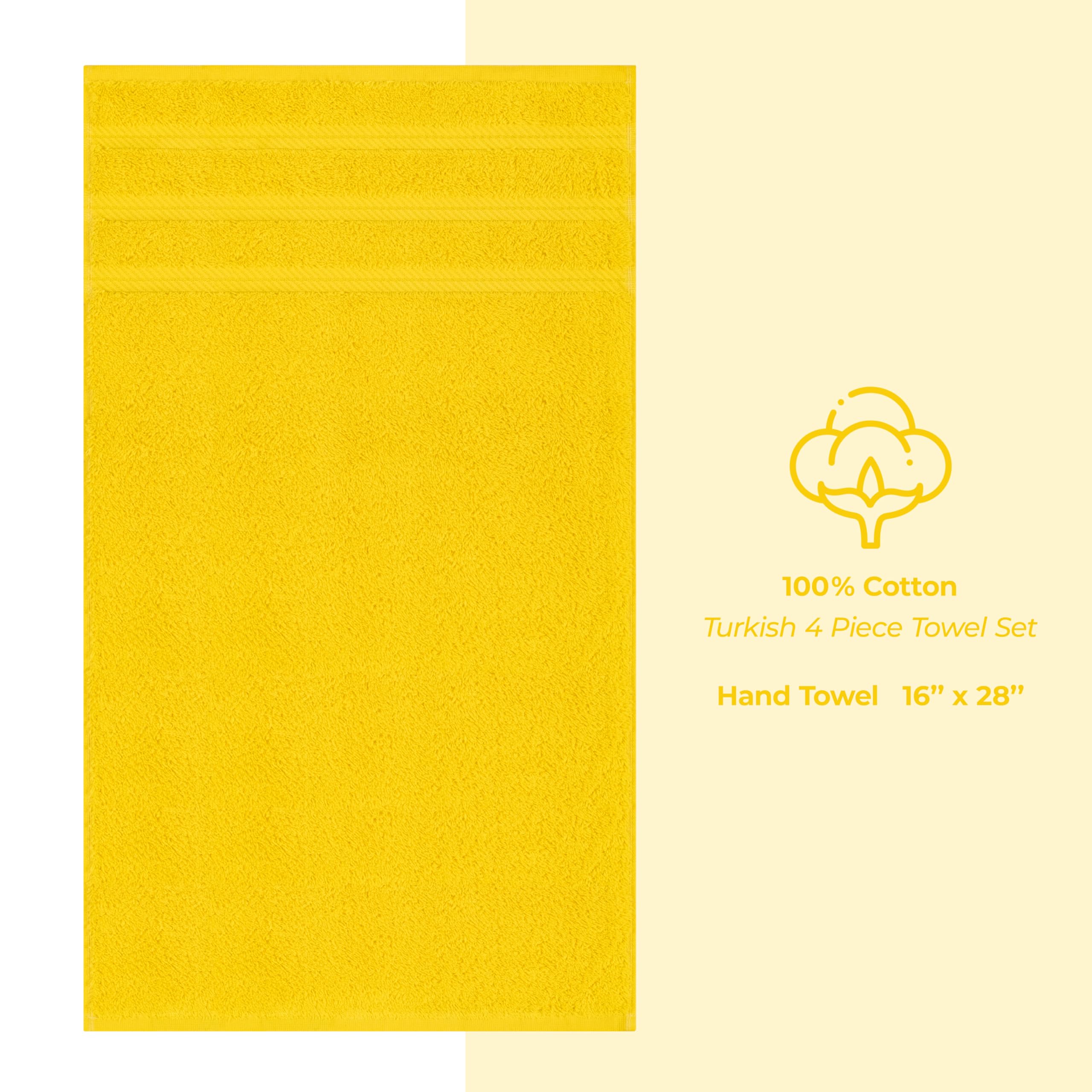 American Soft Linen Luxury Hand Towels for Bathroom, 600 GSM 100% Cotton Turkish 4 Piece Hand Towel Set, 600 GSM Hand Face Towels for Kitchen