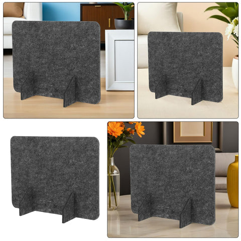 PLAFOPE 2pcs Portable Soundproof Felt Desk Divider Panel Stable Desktop Privacy Screen for Office Restaurant Dining Area Partition Noise Reducing