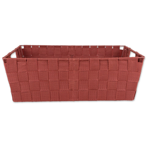 DII Woven Nylon Trapezoid Storage Bin, for Home, Office, Closets, & Everyday Storage Needs, Rust, Tray