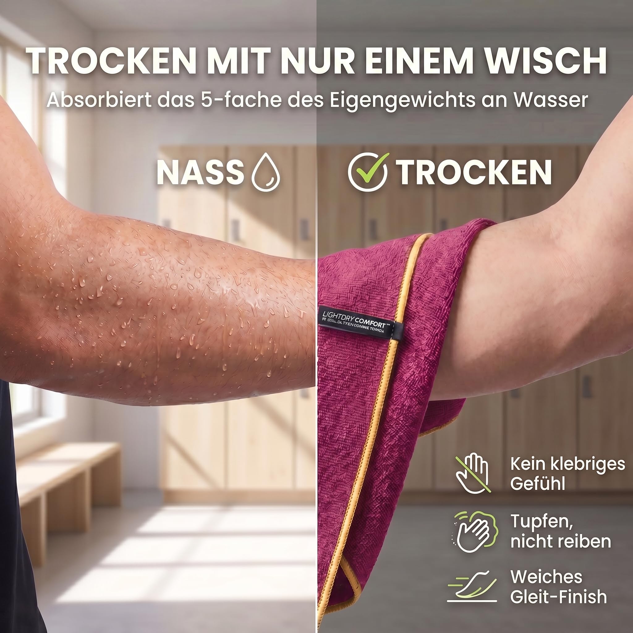 LightDry® Microfiber Sports Towel – Quick-Dry, Soft & Compact