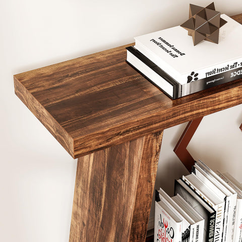 LITTLE TREE 70.9 Inch Console Table, Long Sofa Table Behind Sofa, Farmhouse Console with Shelf as Entrance Area, Living Room, Hallway