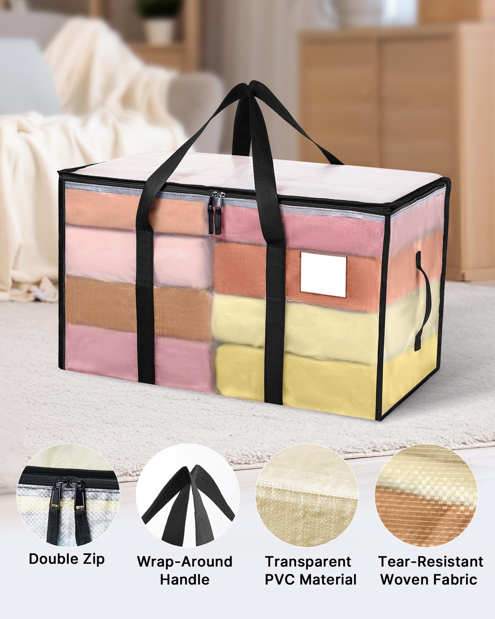 MOLMO 8 Pack Storage Bags, Heavy Duty Moving Bags