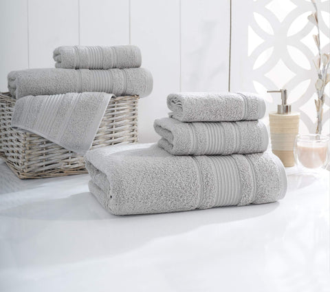Qute Home 4-Piece Bath Towels Set, 100% Turkish Cotton Premium Quality Towels for Bathroom