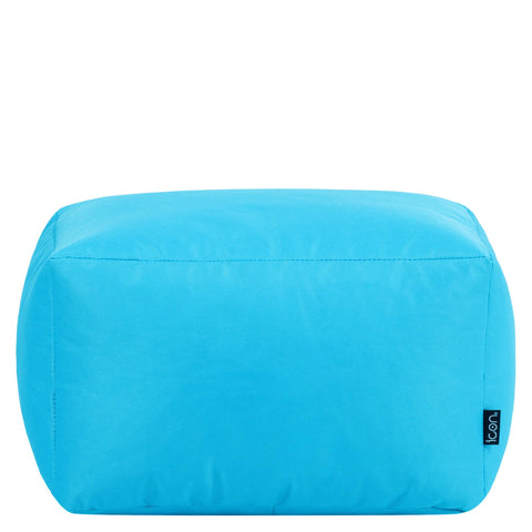 Bean Bag Bazaar Outdoor Bean Bag Footstool with Filling Included, Aqua
