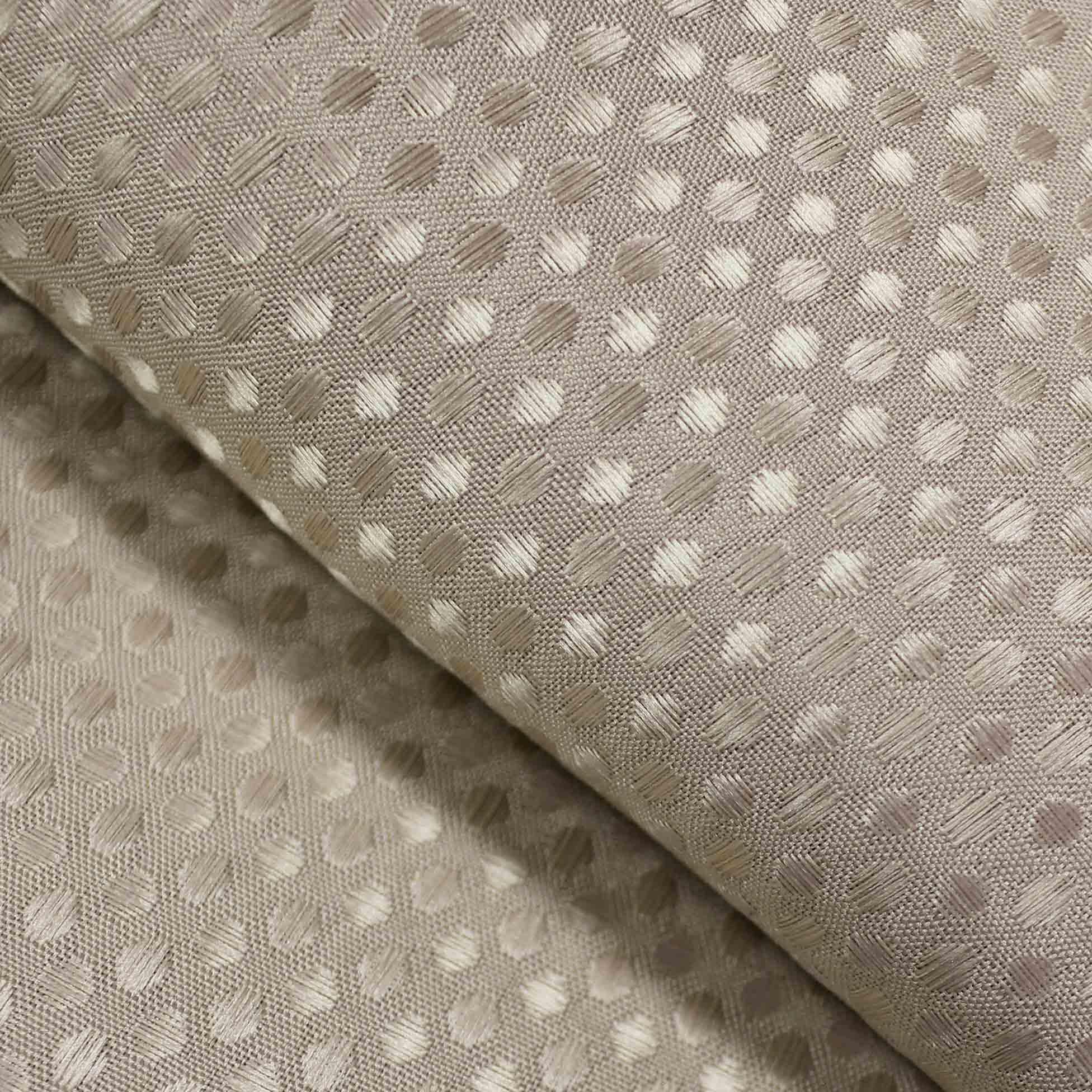 Douceur d'Intérieur Quartz Shower Curtain with Hooks 100% Polyester Taupe 180cm x 200cm