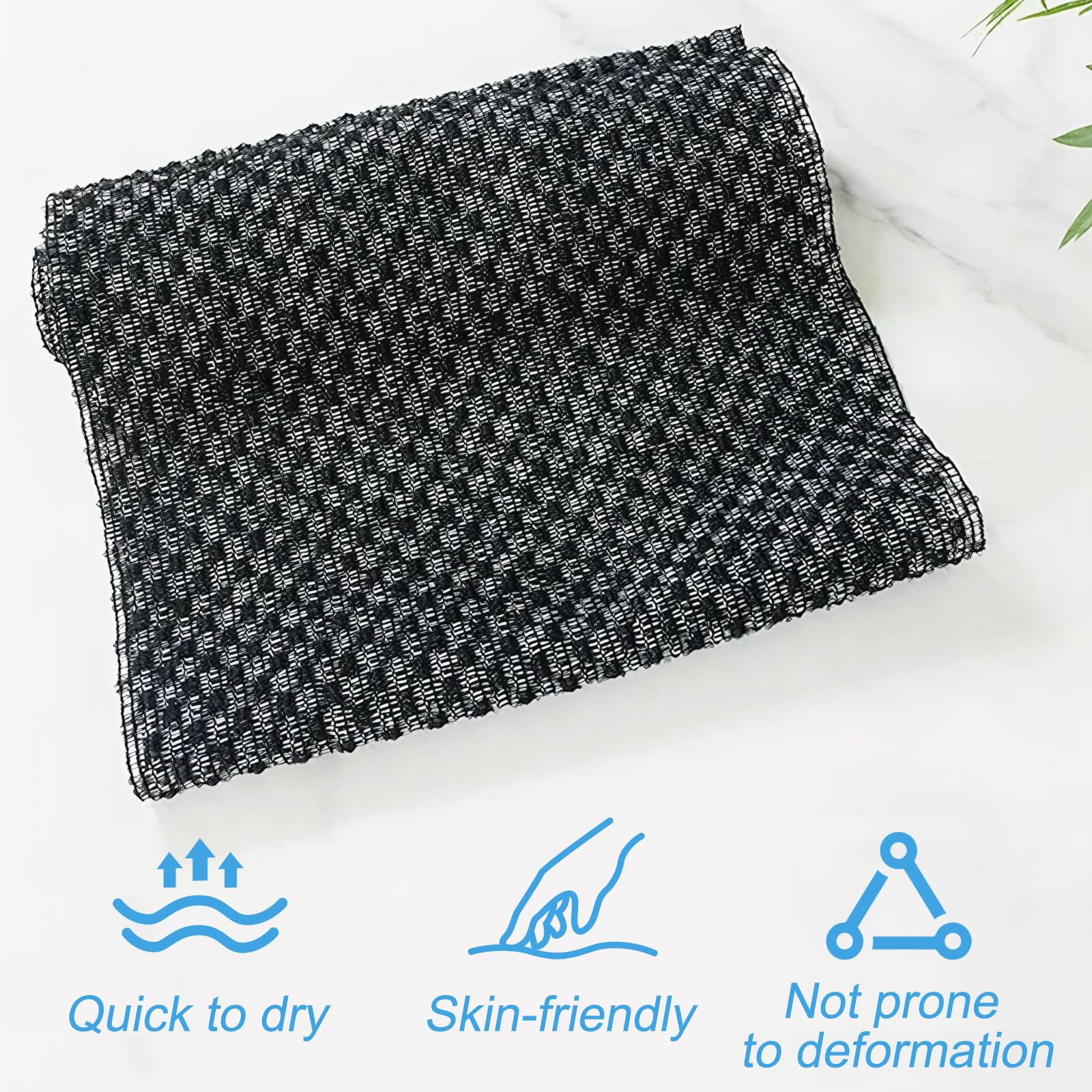 2Pcs Japanese Exfoliating Towel, Extra Long Exfoliating Shower Towel