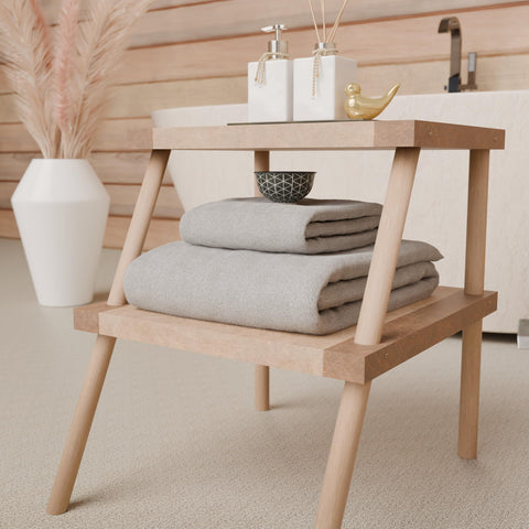PETTI Artigiani Italiani - 100% Cotton Terry Bath Towels, 3+3 Towel Set, 6 Pieces, 3 Face Towels and 3 Hand Towels, Light Grey Towels