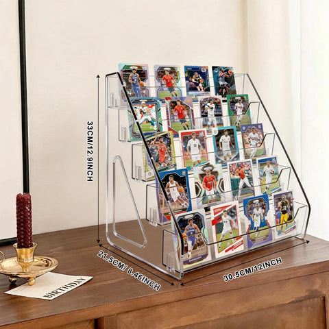 NONETO 5 Tier 12" Acrylic Trading Card Display Stand for Display Cards