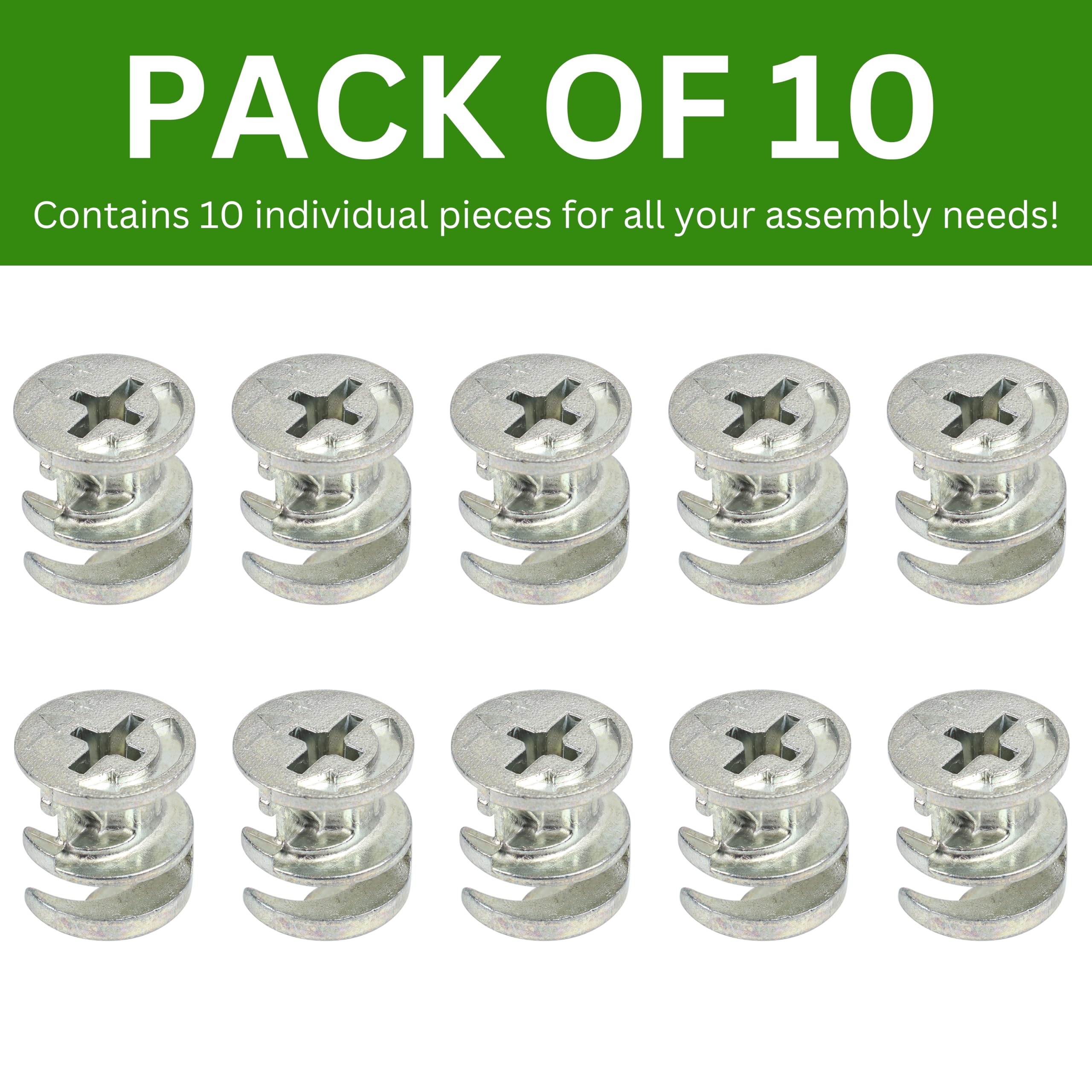 Spare Hardware Parts Cam Lock Nut 23MM | Replacement for IKEA Part # 110837 | Pack of 10