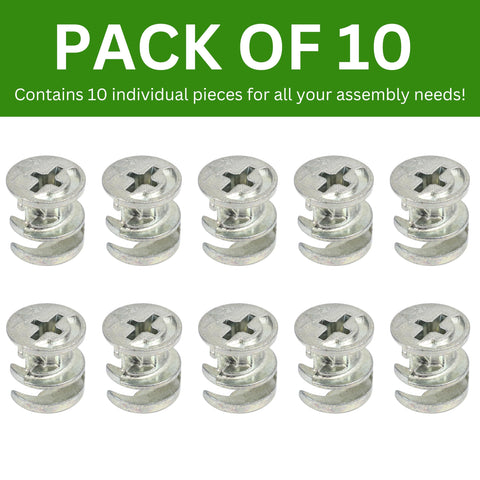 Spare Hardware Parts Cam Lock Nut 23MM | Replacement for IKEA Part # 110837 | Pack of 10